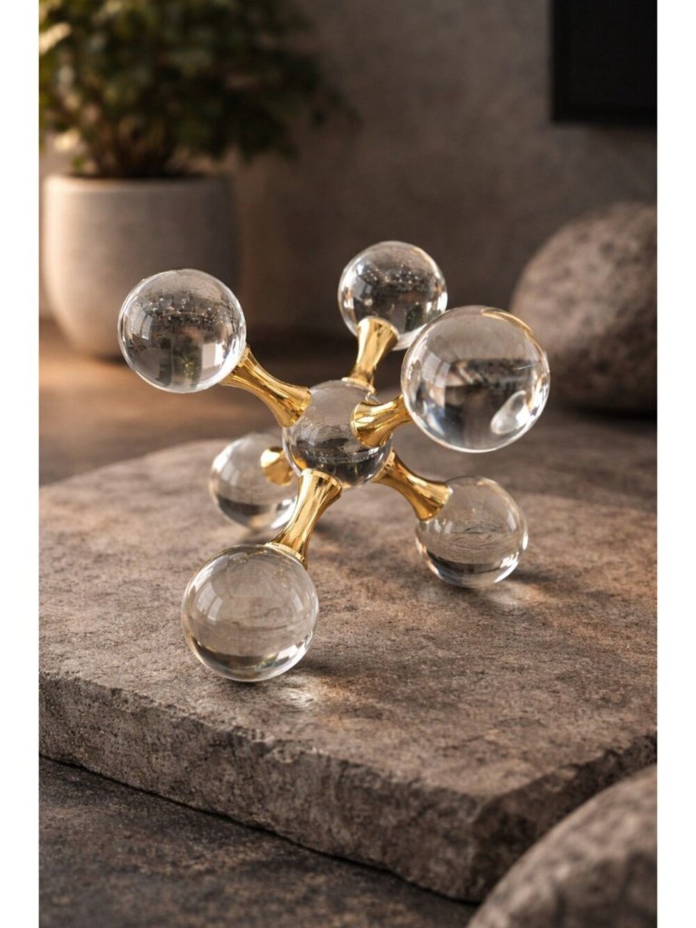 New Crystal Glass Jack Sculpture Figurine MCM Retro Art Deco Shelf Art - Picture 2 of 4